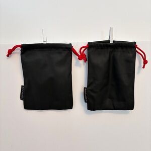 Sephora Collection Everyday Drawstring Makeup Travel Pouch Black Set of 2